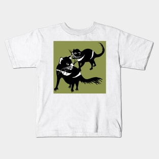 Pair of Tasmanian Devils Endangered Kids T-Shirt